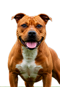 Happy brown dog with a big smile