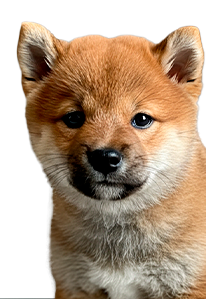 Fluffy light brown puppy looking happy
